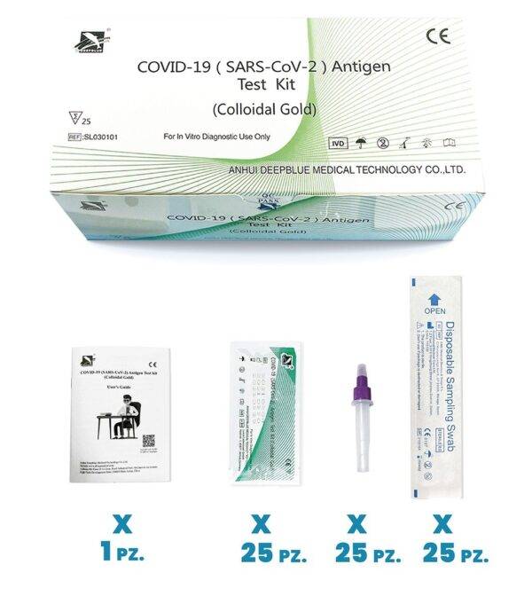 Test rapido anticorpi Covid-19 tampone - box 25 pz