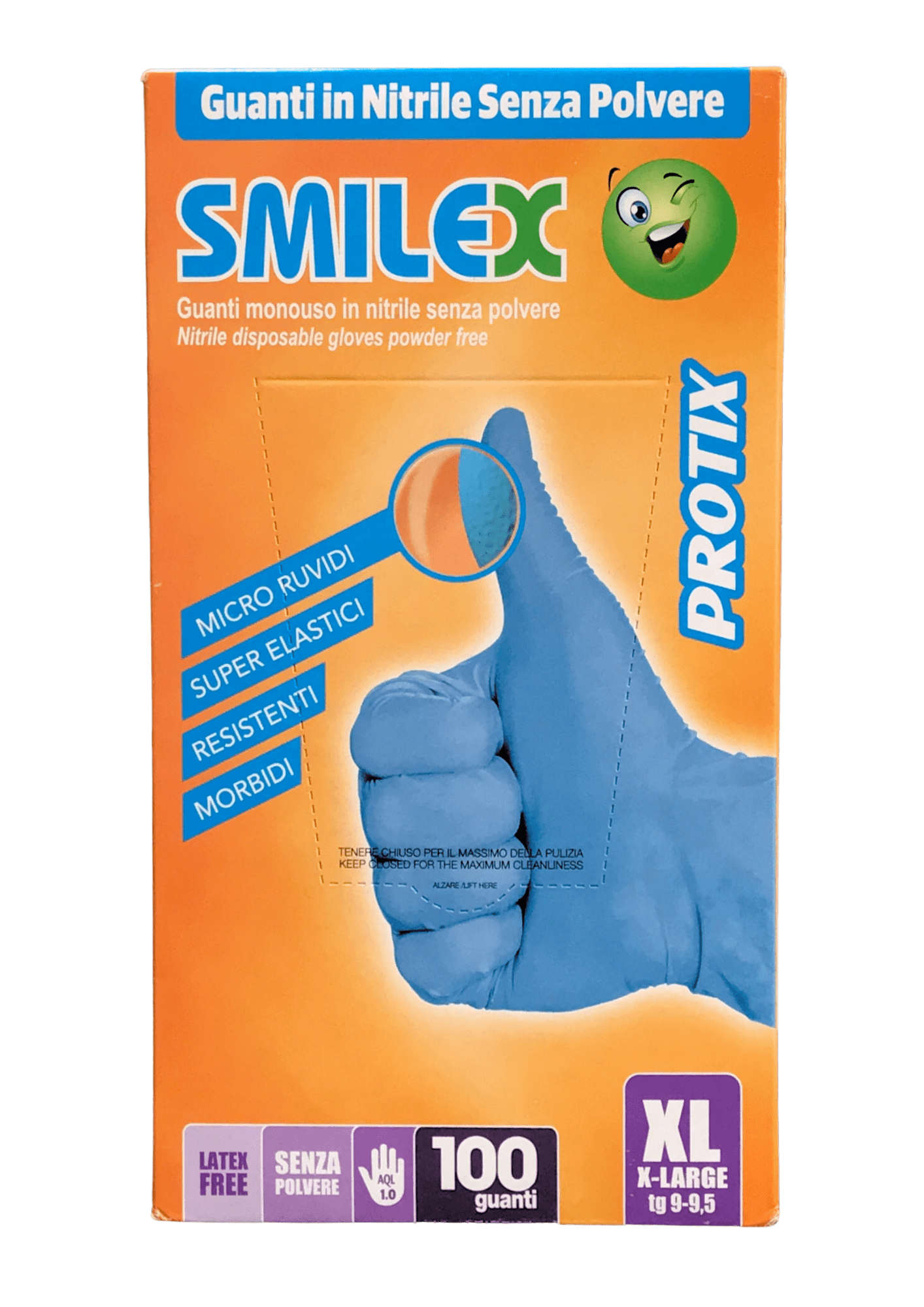 GUANTI NITRILE S/POLVERE XL 100pz, XL - EXTRA LARGE