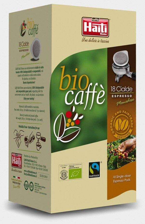 Biocaffè in cialda astuccio da 18 cialde