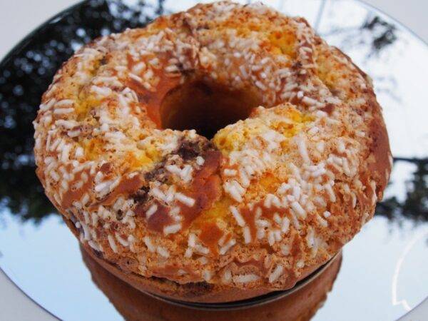 Torta artigianale ciambella variegata al cioccolato - Image 2