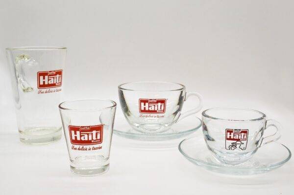 Tazzine e tazze "Haiti" in vetro