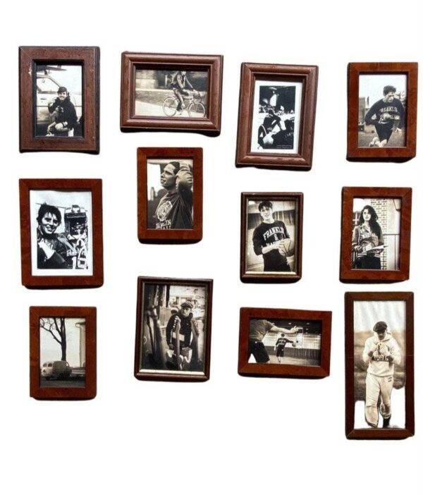 Quadri legno con stampa vintage - 12 pz